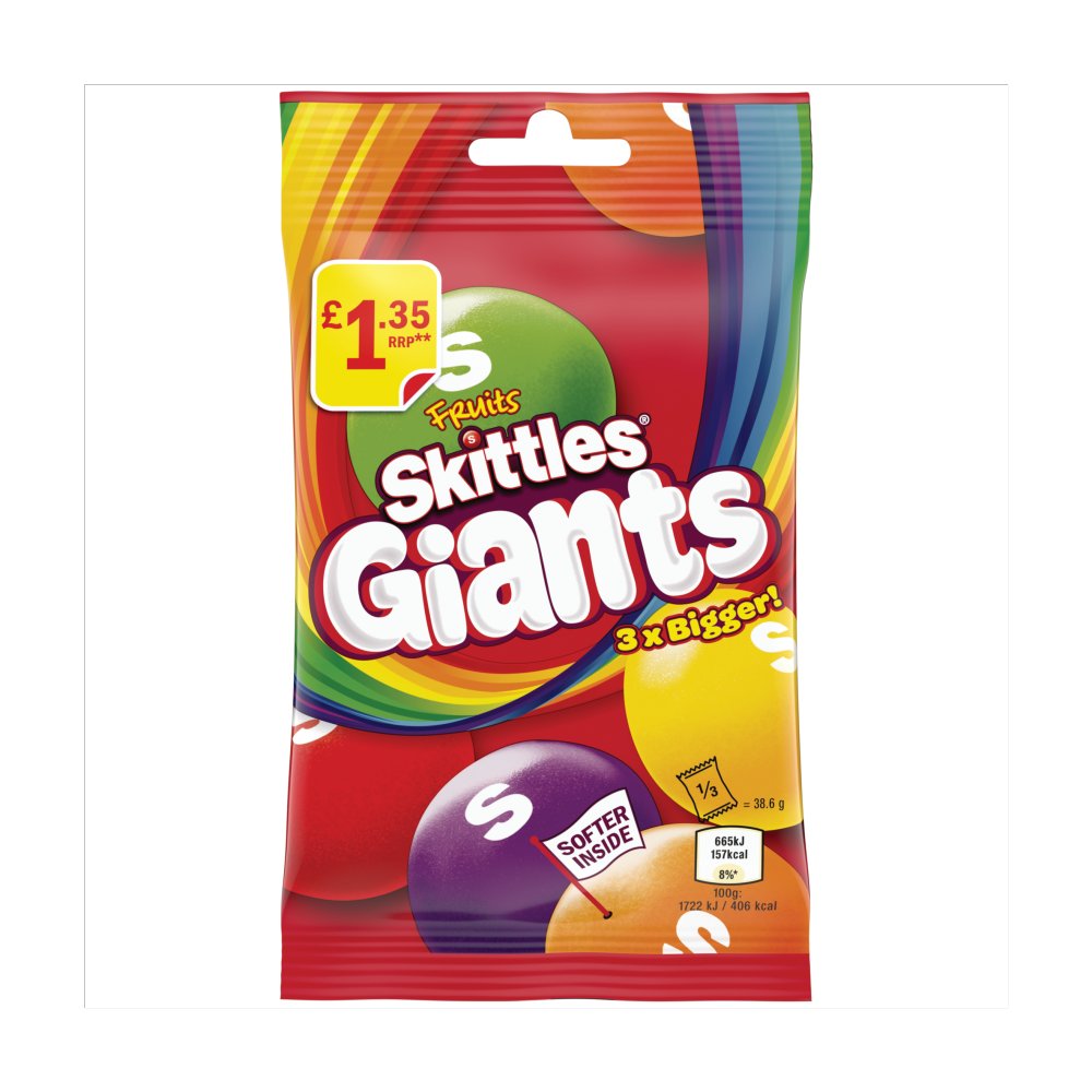 Bonbons aux Fruits Géants Skittles - Sachet Douceur