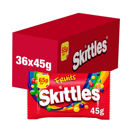 Skittles Friandises Mâchables Vegan Goût Fruit Sachet 45g