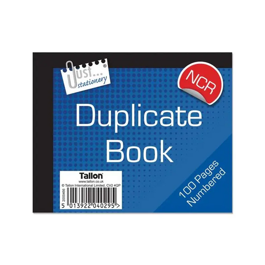 TALLON HALF SIZE NCR DUPLICATE BOOK