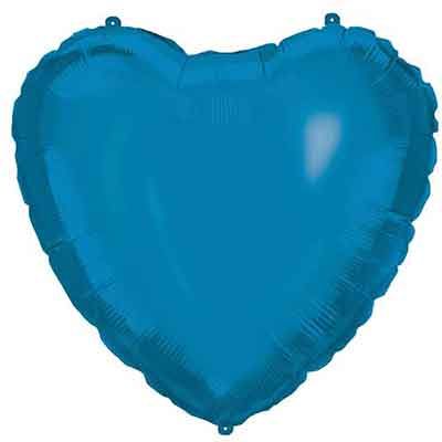 Navy Blue Satin Heart Foil Helium Balloon - 18 Inches