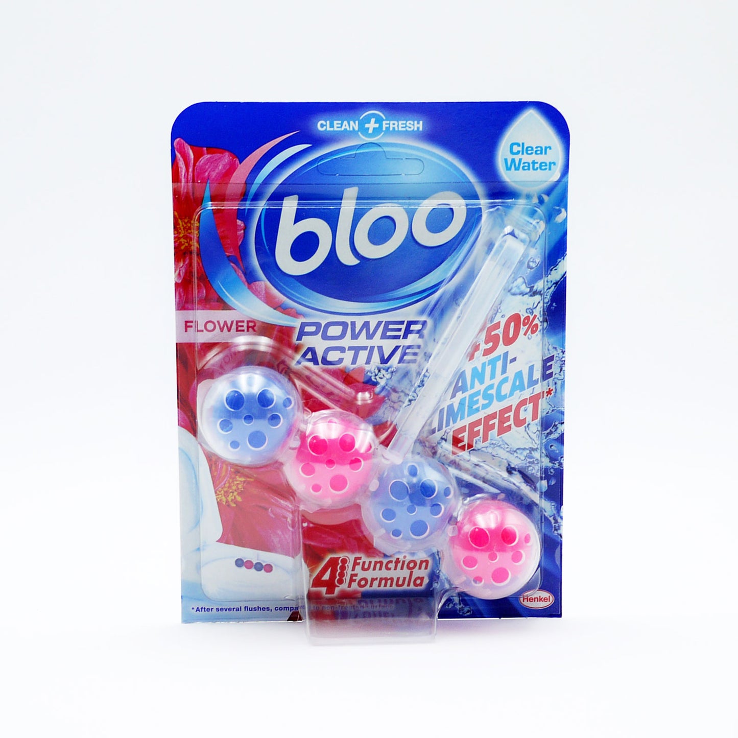 BLOO POWER CLEAR WATER TOILET RIM BLOCK FLOWER 50GM