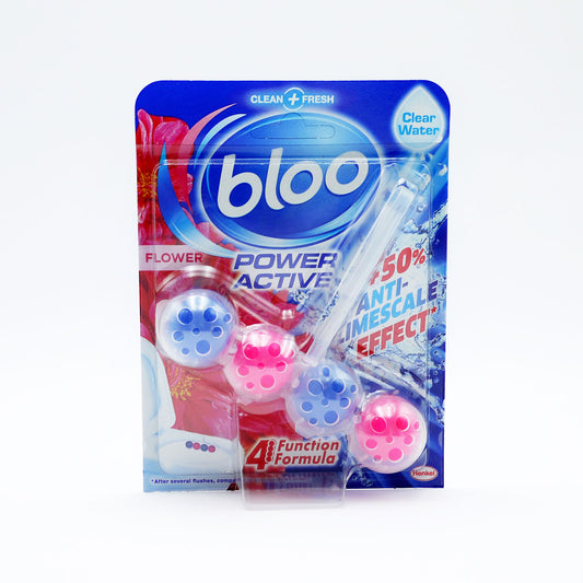 BLOO POWER CLEAR WATER TOILET RIM BLOCK FLOWER 50GM