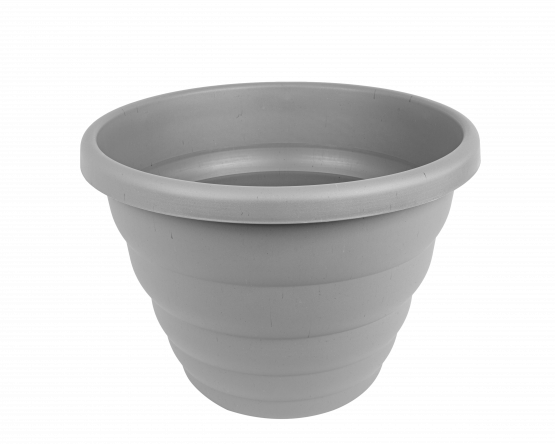 H344 Beehive 48cm Round Pot Cement Grey