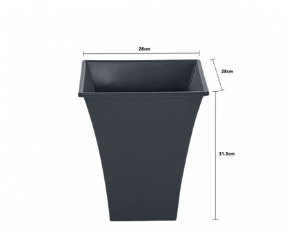 H308 Pot carré Metallica 28cm Ardoise