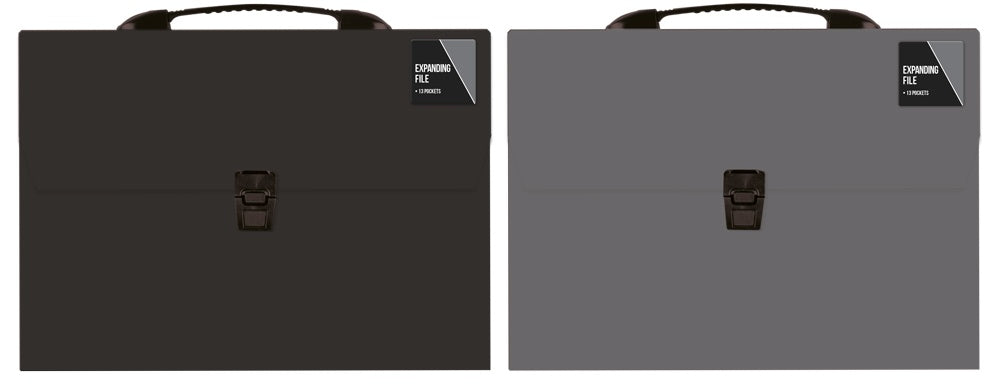 13 Pocket Expanding File - Black OR Grey