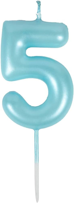 BIRTHDAY CANDLE NUMBER 5 BLUE SMALL