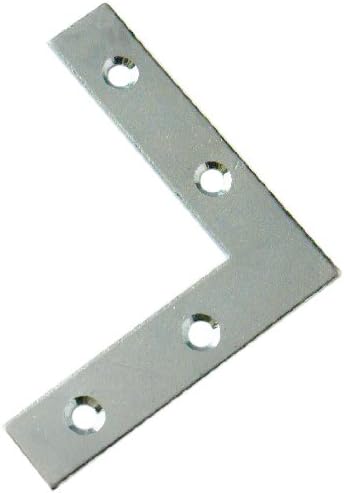 Flat Corner Brackets, BZP 50mm (2")