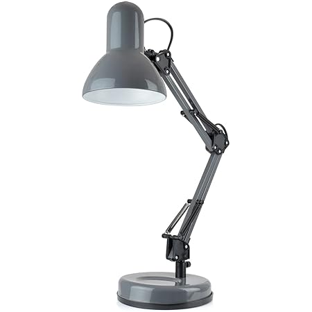 Lampe de bureau d'appoint HomeLife 35w « Swing Poise » - Gris anthracite