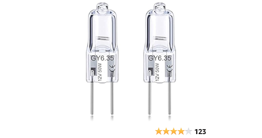 AMPOULE HALOGÈNE CAPSULE BLISTER DE 2 LOT DE 50 GY6.35