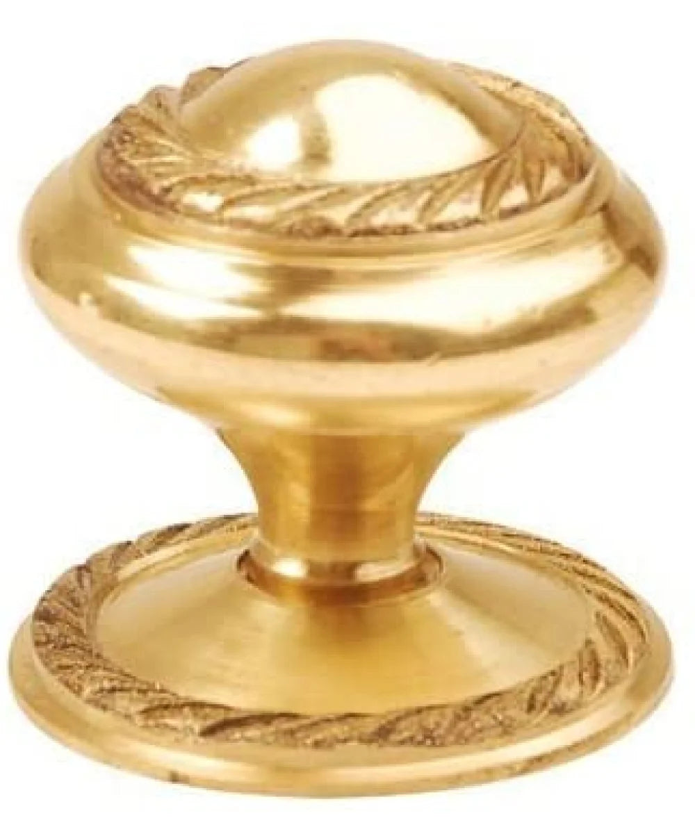 Polished Brass Georgian Cupboard Knob 25mm