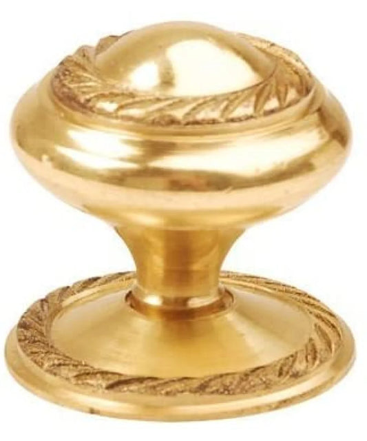 Polished Brass Georgian Cupboard Knob 25mm