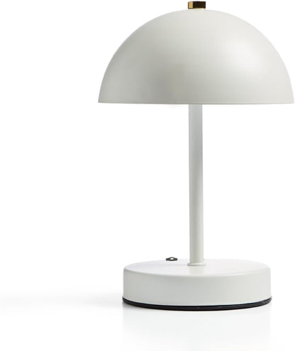 25cm Metal Mushroom Table Lamp - White