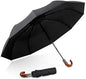 MEN'S AUTO FOLDING UMBRELLA WITH WOOD