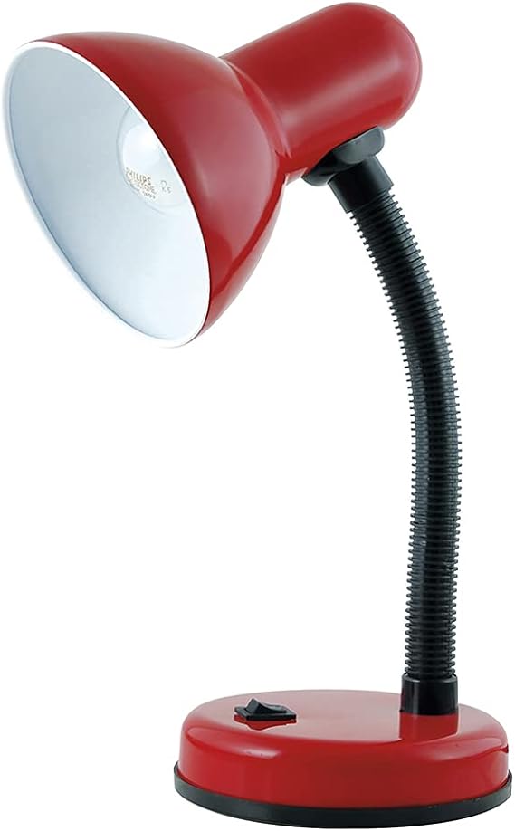 Lampe de bureau flexible « Classic » HomeLife 35w – Rouge cardinal