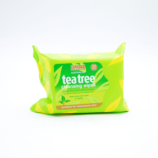 BEAUTY FORMULAS TEA TREE CLEANSING WIPES 30'S