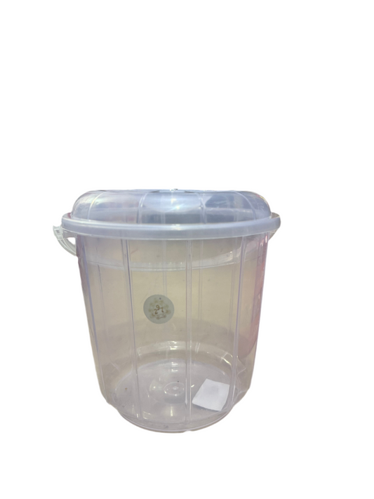 Seau transparent de 16 L avec couvercle