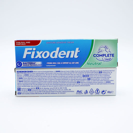 ADHÉSIF FIXODENT NEUTRE POUR PROTHÈSES DENTAIRES 40 g