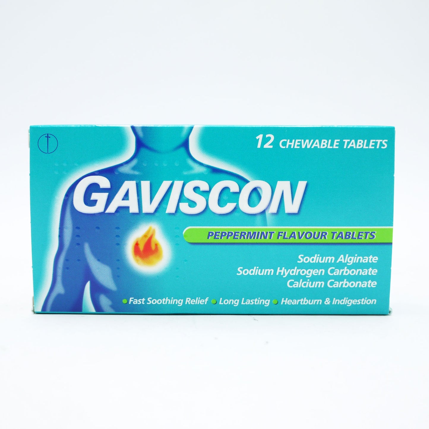 GAVISCON TABLETS PEPPERMINT 12'S