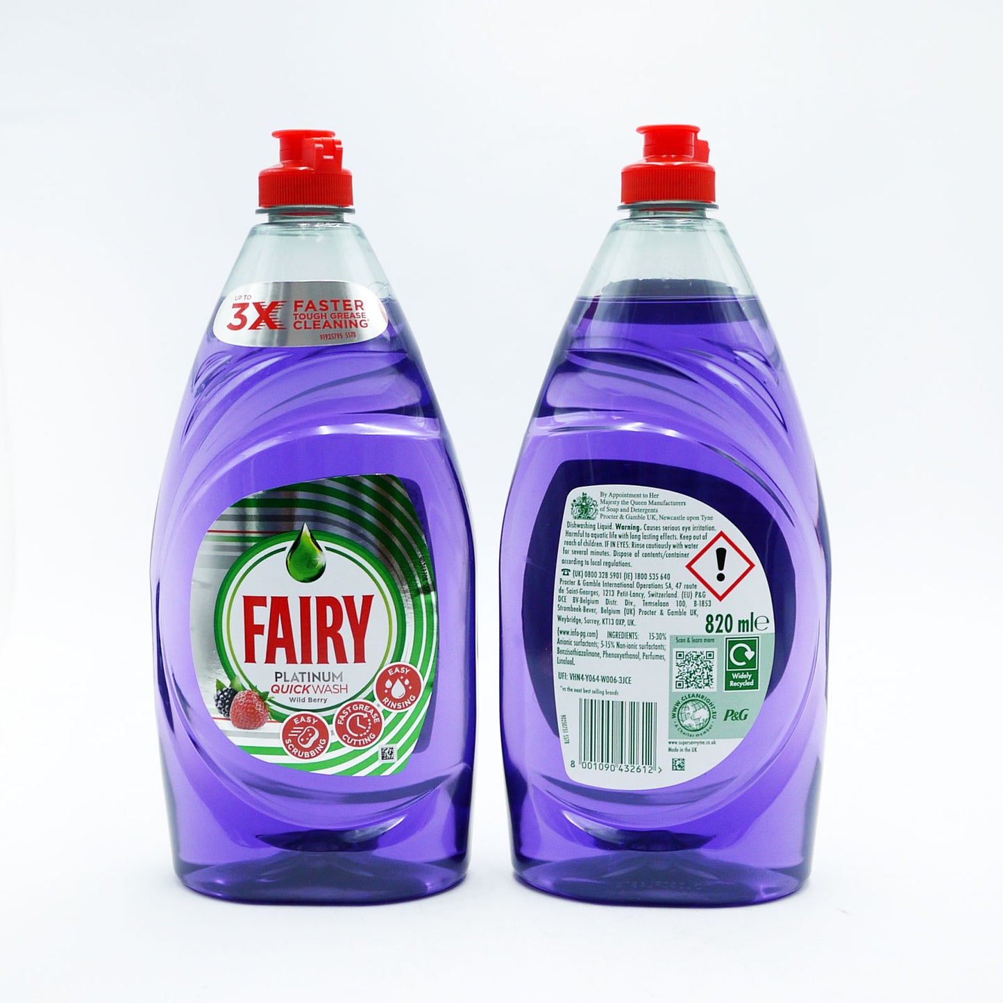 FAIRY LIQUID PLATINUM QUICK WASH WILD BERRY 820ML