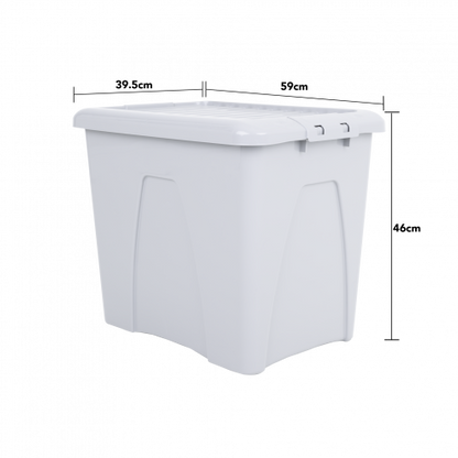 Wham® Home Upcycled 75L Box & Lid Soft Grey