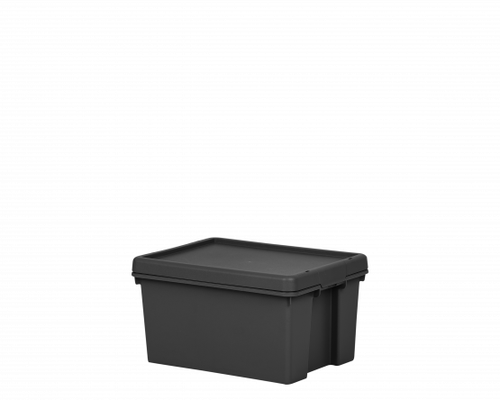 Wham Bam 16L H.Duty Box & Lid Black Recycled