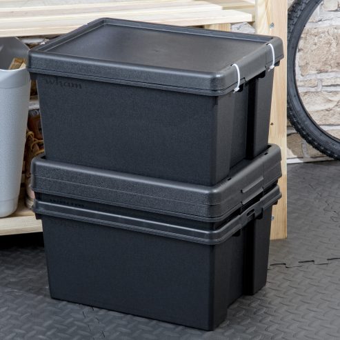 Wham Bam 16L H.Duty Box & Lid Black Recycled