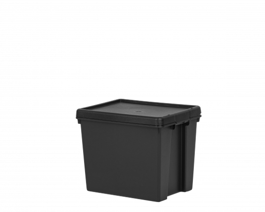 Wham Bam 24L H.Duty Box & Lid Black Recycled