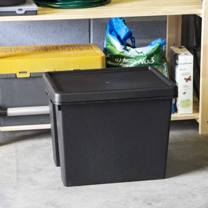 Wham Bam 24L H.Duty Box & Lid Black Recycled