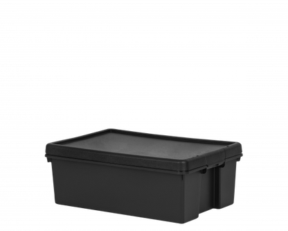 Wham® Bam 36L H.Duty Box & Lid Black Recycled