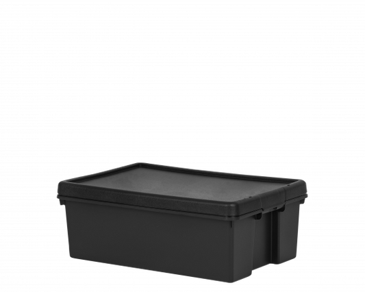 Wham® Bam 36L H.Duty Box & Lid Black Recycled