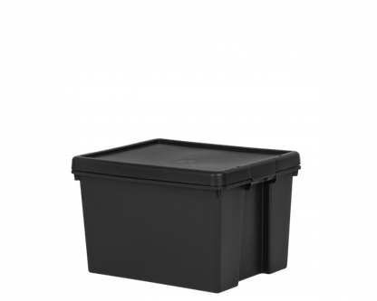 Wham Bam 45L H.Duty Box & Lid Black Recycled