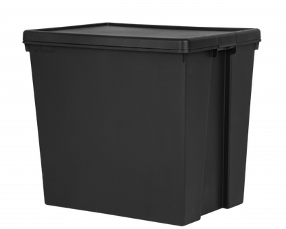 Wham® Bam 154L H.Duty Box & Lid Black Recycled