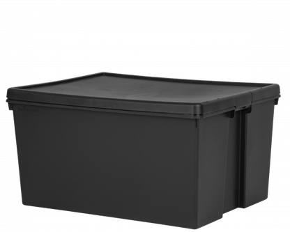 Wham Bam 150L H.Duty Box & Lid Black Recycled