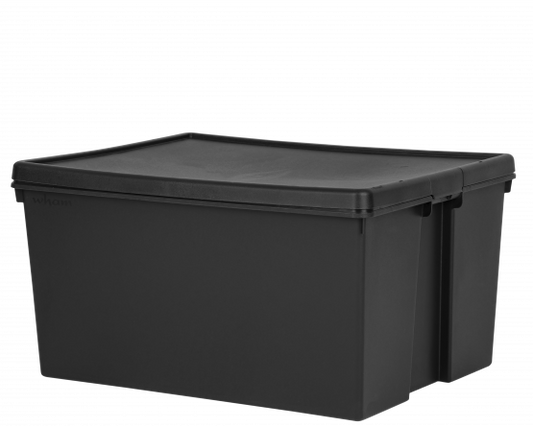 Wham Bam 150L H.Duty Box & Lid Black Recycled