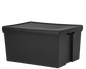 Wham Bam 150L H.Duty Box & Lid Black Recycled