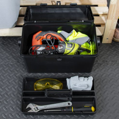 Wham Bam 46cm Tool Box & Lid Black Recycled