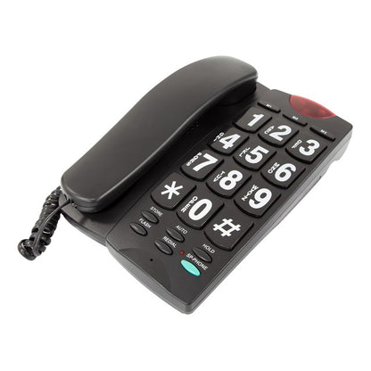 Téléphone à grosses touches et lampe LED - Noir