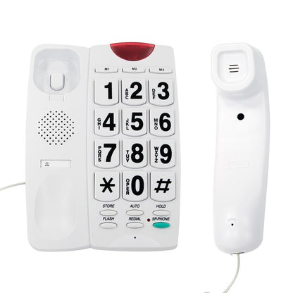 Jumbo Button Telephone & LED Light - White