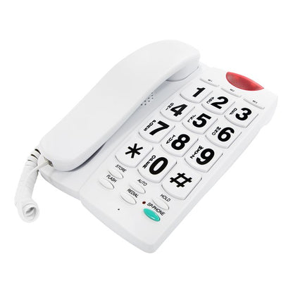 Jumbo Button Telephone & LED Light - White