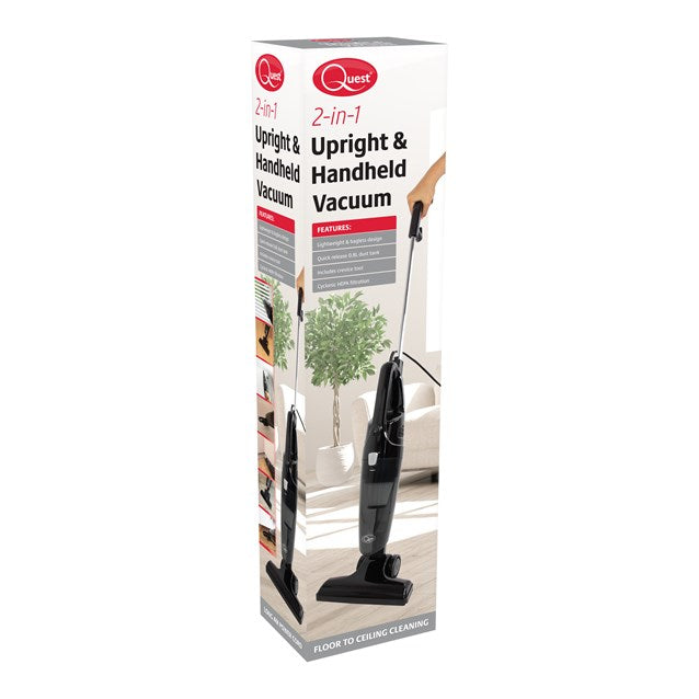 2-in-1 Upright & Handheld Vacuum Cleaner Black