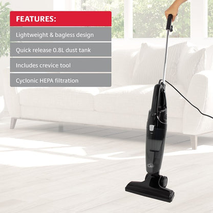 2-in-1 Upright & Handheld Vacuum Cleaner Black