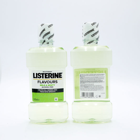 LISTERINE MOUTHWASH FLAVOURS MILD N MINTY 500ml