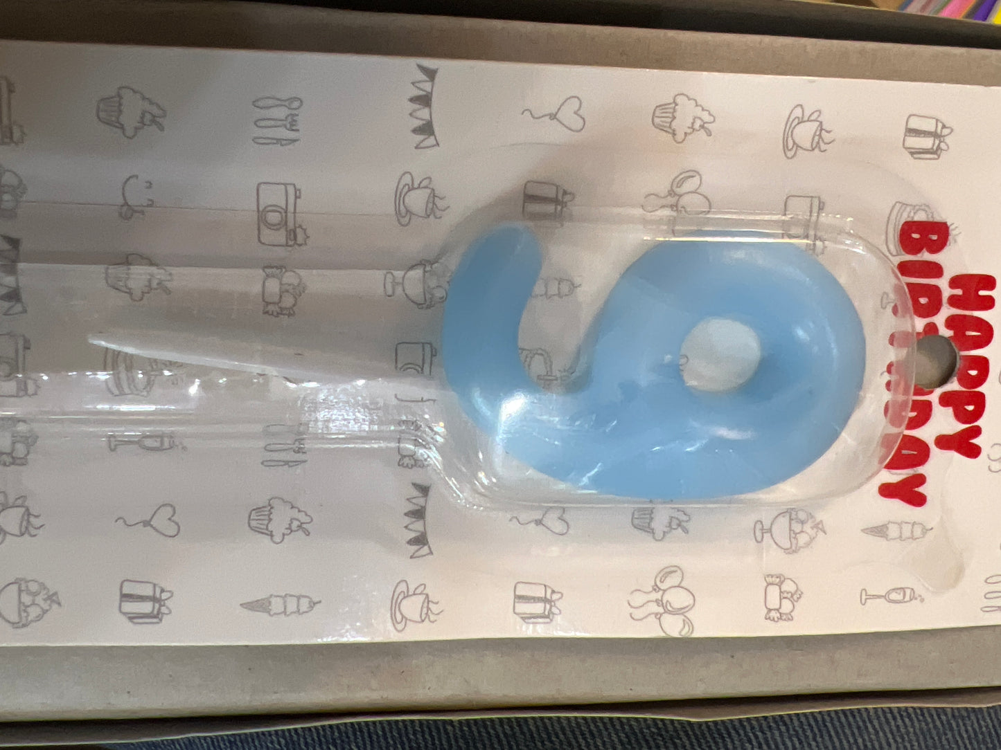 Number candles 0 blue