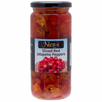 NICOS SLICED RED JALAPENO PEPPERS