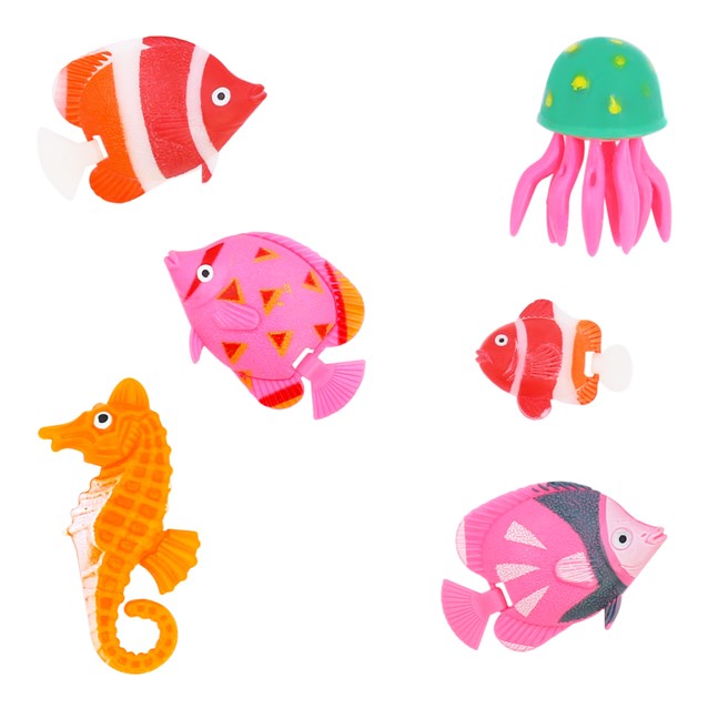 Lampe à bulles d'eau poisson 90cm - Or rose - Boîte marron