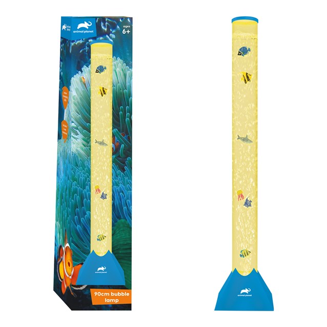 AP Lampe à bulles d'eau 90cm avec poissons - Boîte bleue