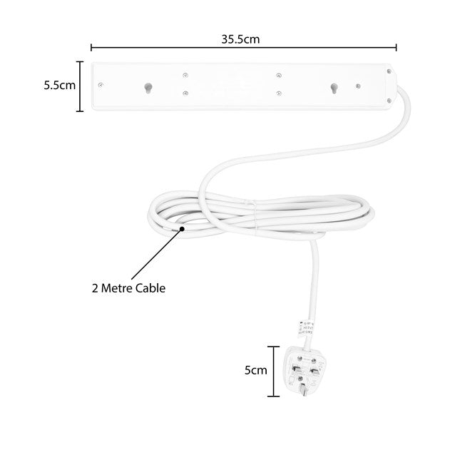 Rallonge 6 prises 2 m - 13 A