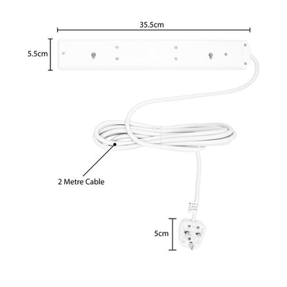 Rallonge 6 prises 2 m - 13 A