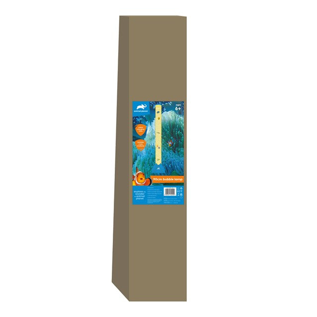 Lampe à bulles d'eau AP 90cm avec poissons bleus (Boîte marron)