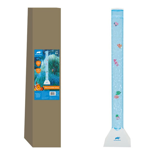 AP 90cm Lampe à bulles d'eau avec poissons Blanc (Boîte marron)